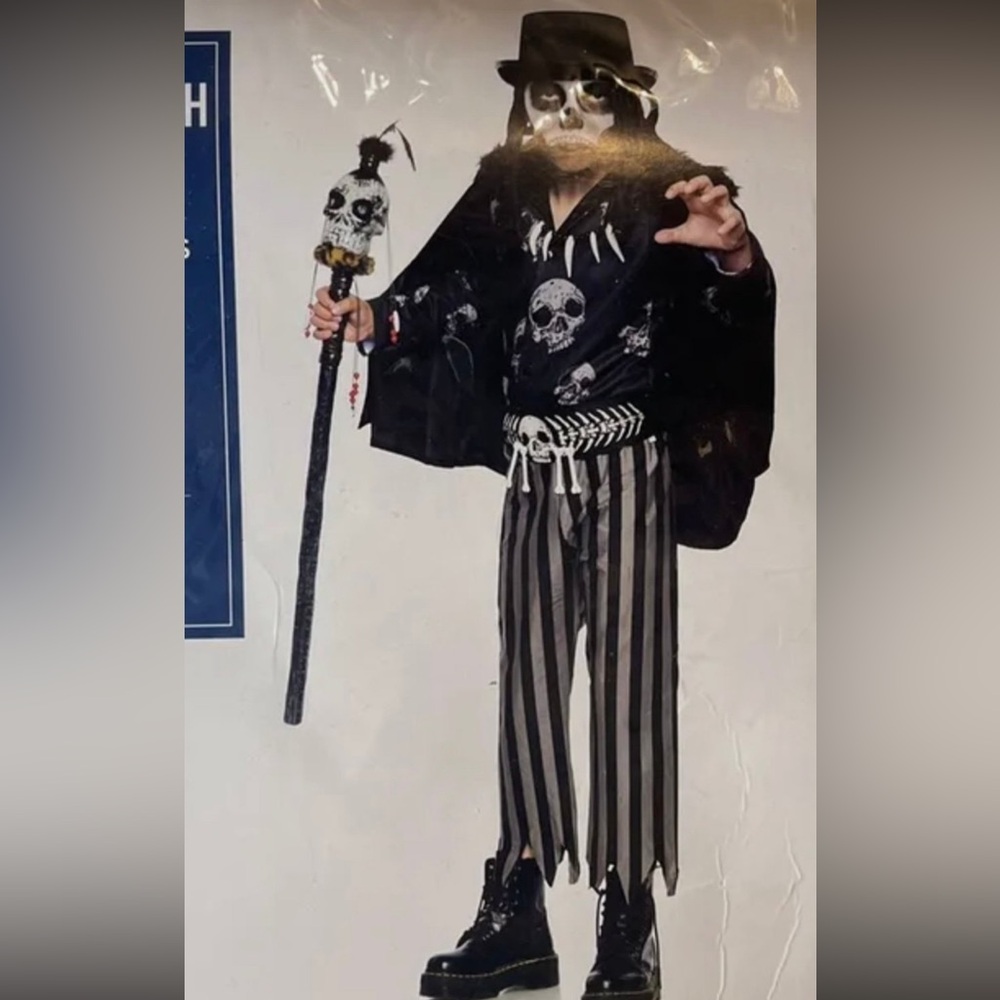 Brand New Voodoo Witch Doctor Child Costume Large 10-12